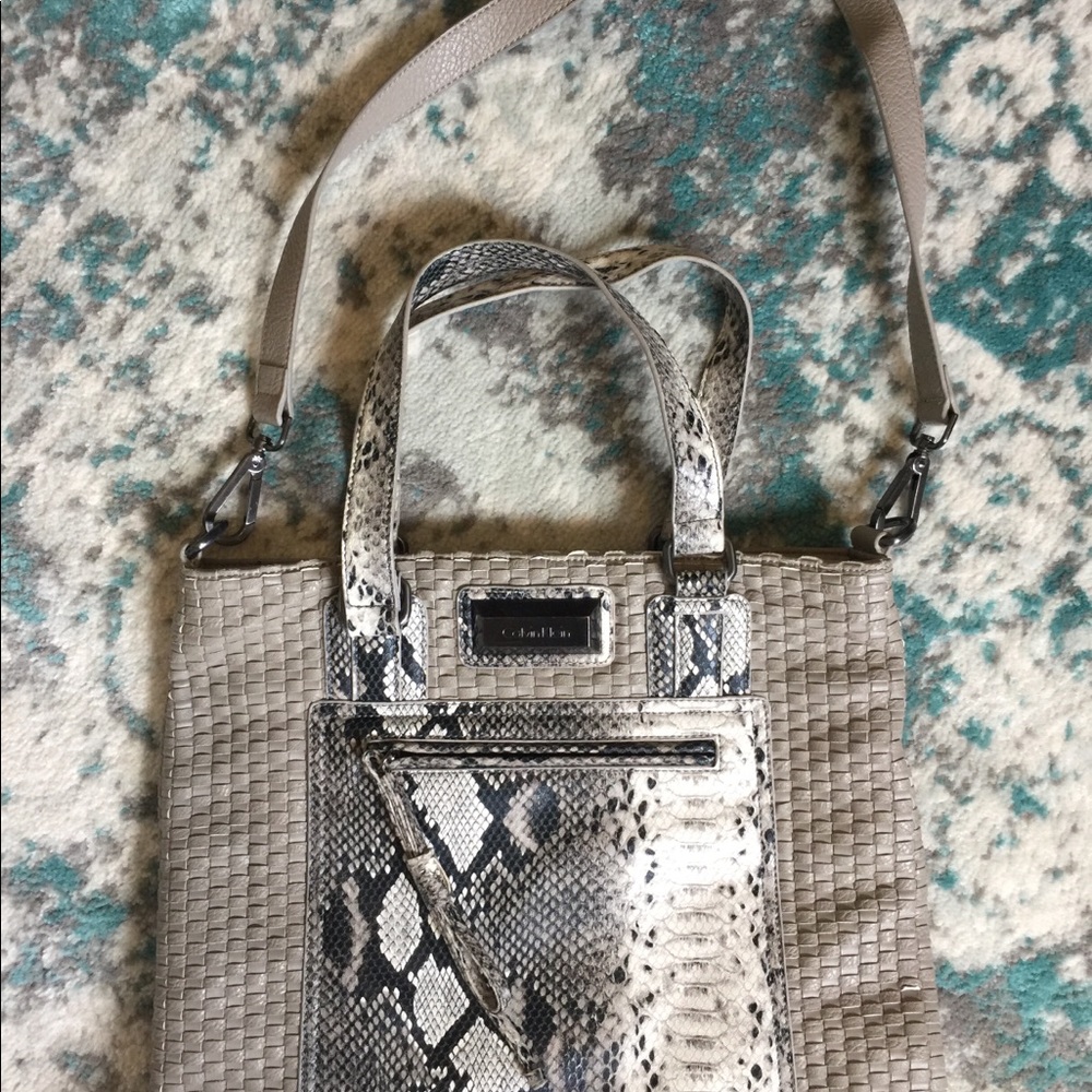 Calvin Klein faux Snakeskin Leather Bag